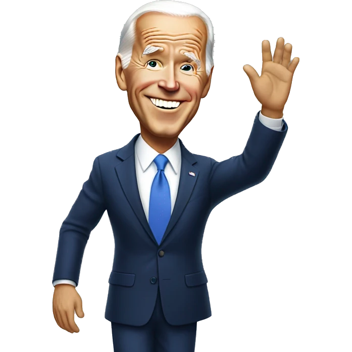 Biden waves his hand emoji