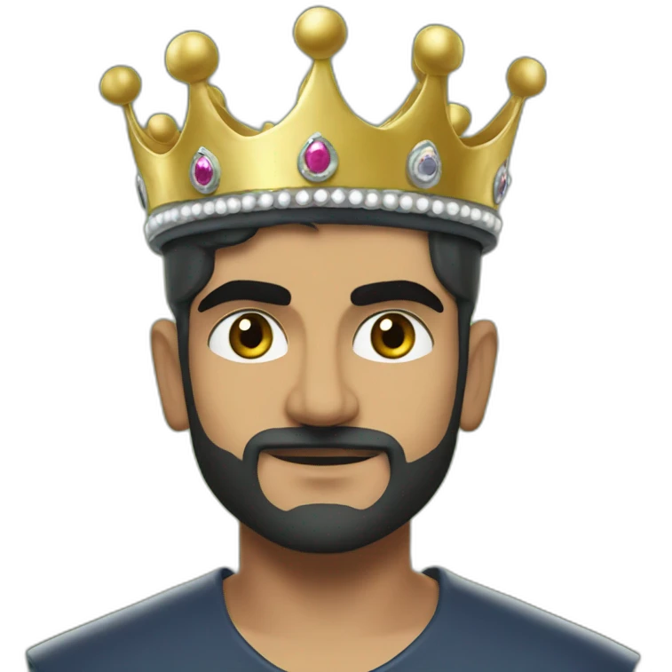 Babar azam with crown emoji