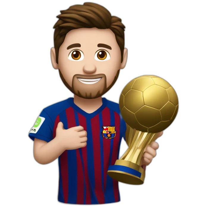 Messi qui gagne le ballon d’or emoji