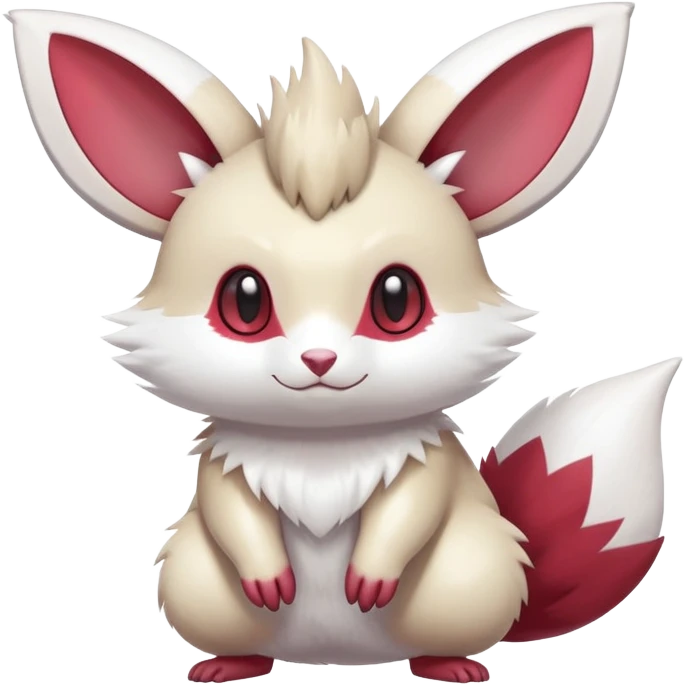 Shiny White Furry Furret-Minccino-Zangoose-Hybrid (Full body) emoji