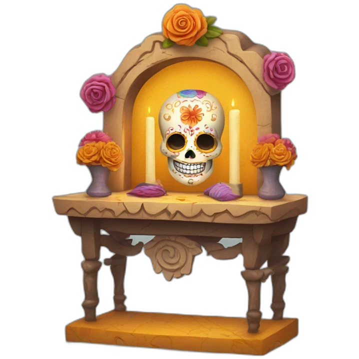 altar del dia de los muertos emoji