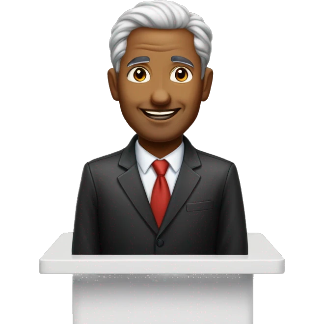 Homem de 54 anos 
Político e vereador 
Cabelos grisalhos com preto emoji
