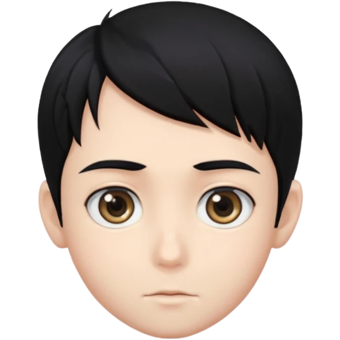 Anime style boy head emoji