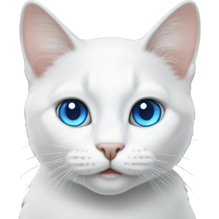White cat with blue eyes emoji