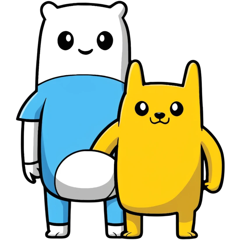 finn and jake from adventure time emoji