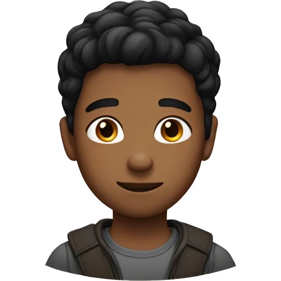 Two brown boys with short black hair  emoji