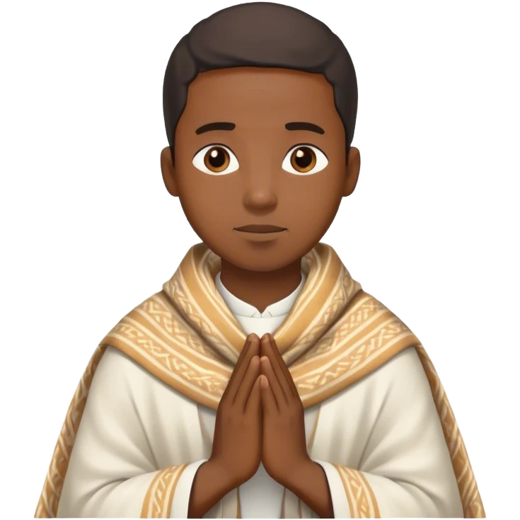 Black man with prayer shawl on  emoji