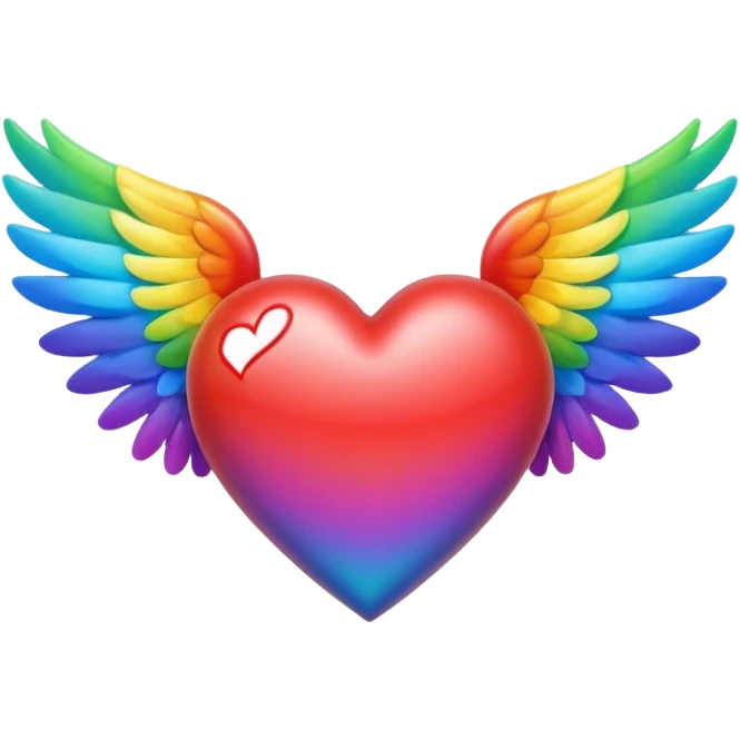 heart with rainbow wings emoji
