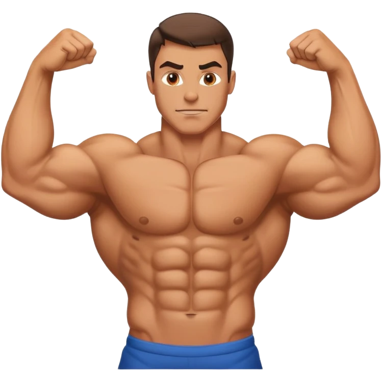 Muscle boy flexing muscle  emoji