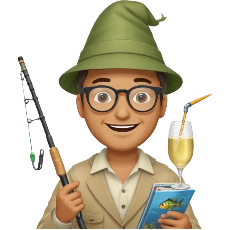 Male accountant loves fishing  movies and comics and is Italian emoji