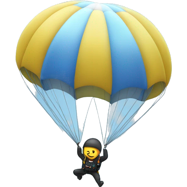 Parachutist using a parachute emoji