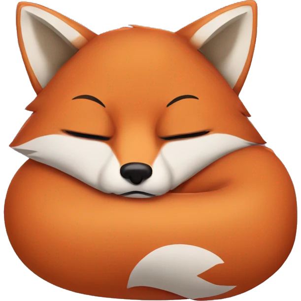 fox curled up  emoji