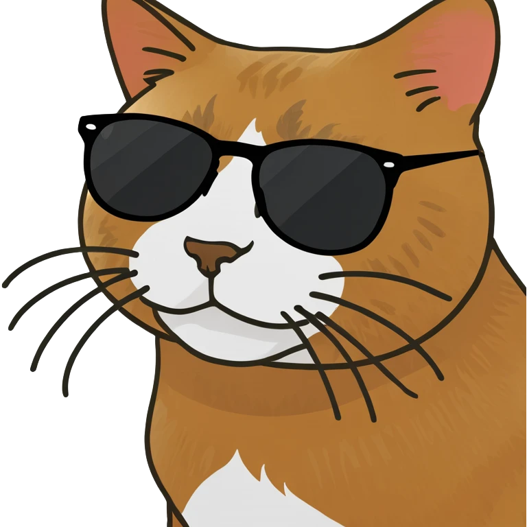 Cat with sunglasses emoji