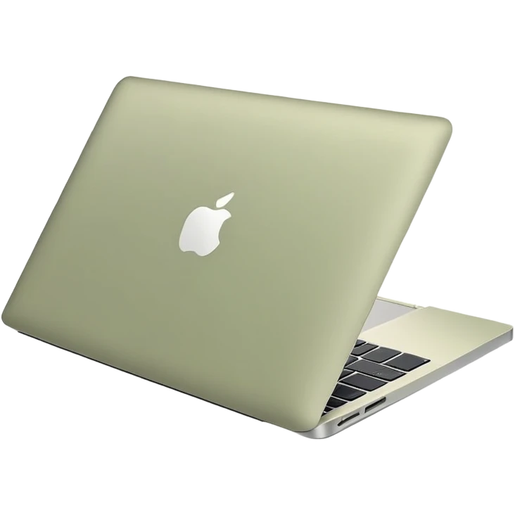 Pale olive colored MacBook  emoji