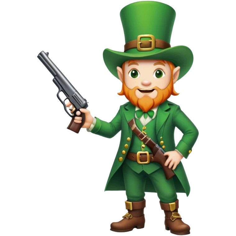 Leprechaun with a gun  emoji