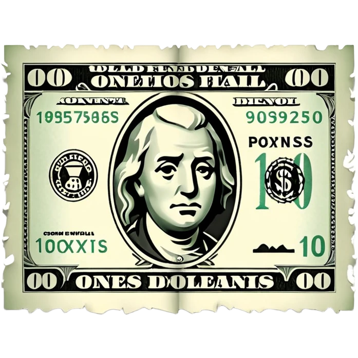 Dollar disintegrated emoji