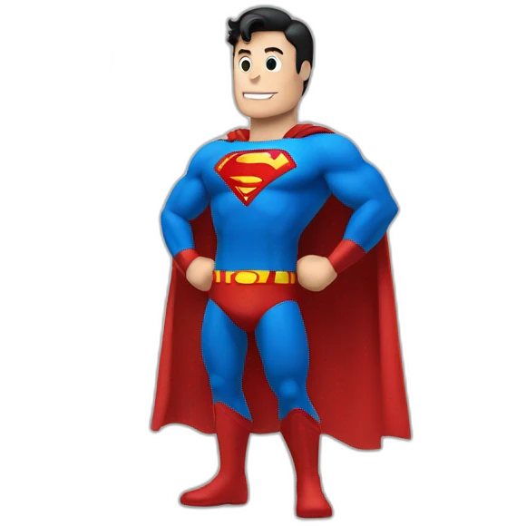 superman with "A" symbol logo emoji