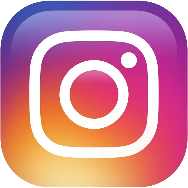 instagram icon emoji, soft beige and blush pink gradient, glossy iOS 18 style, minimal aesthetic emoji