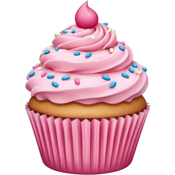 Cupcake with pink icing emoji