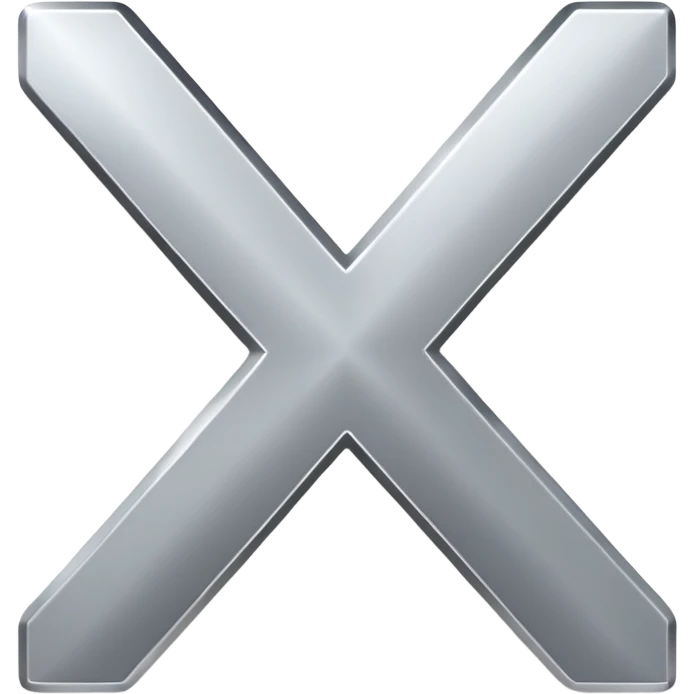 silver x-mark emoji