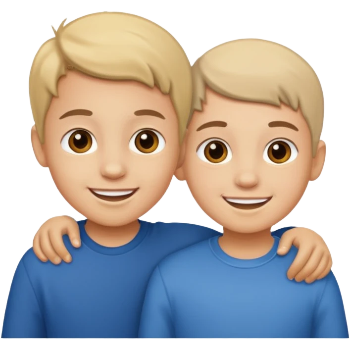 two kids light skin emoji