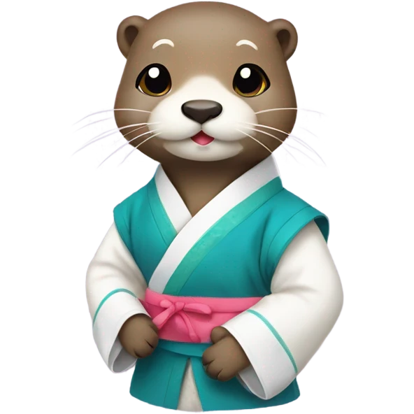 an otter wear hanbok emoji