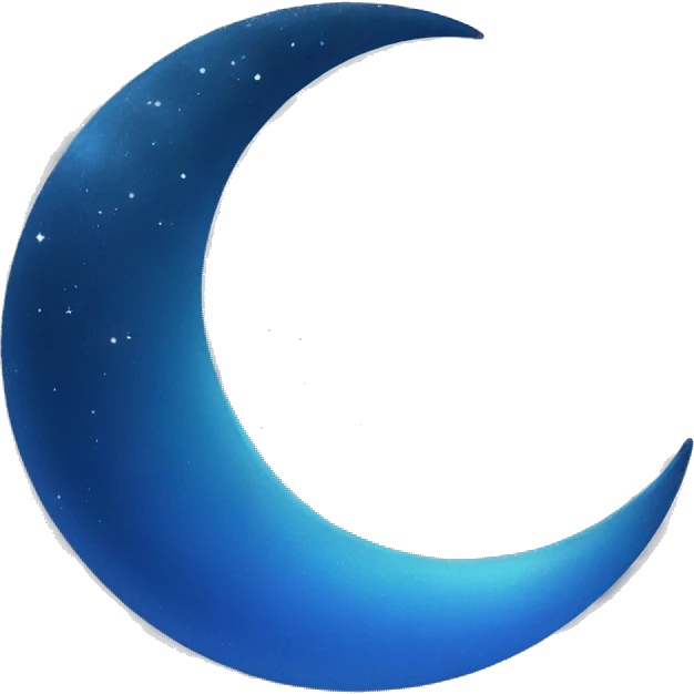 A Blue crescent moon  emoji