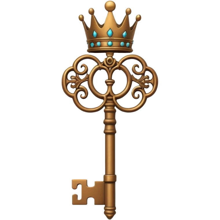vintage key crown emoji