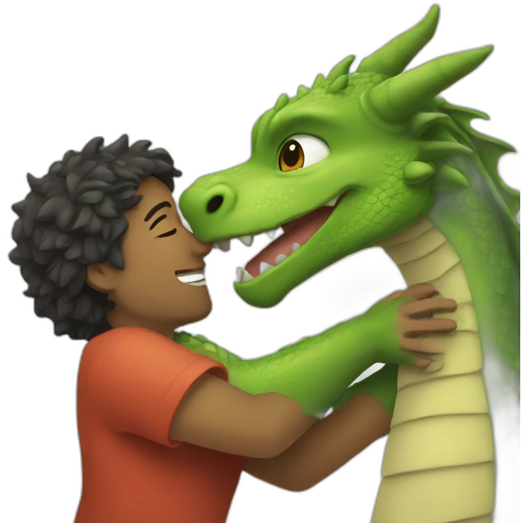 Dragon hug emoji