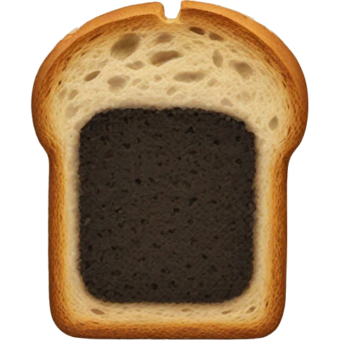 a glass with a slice of black bread on top emoji