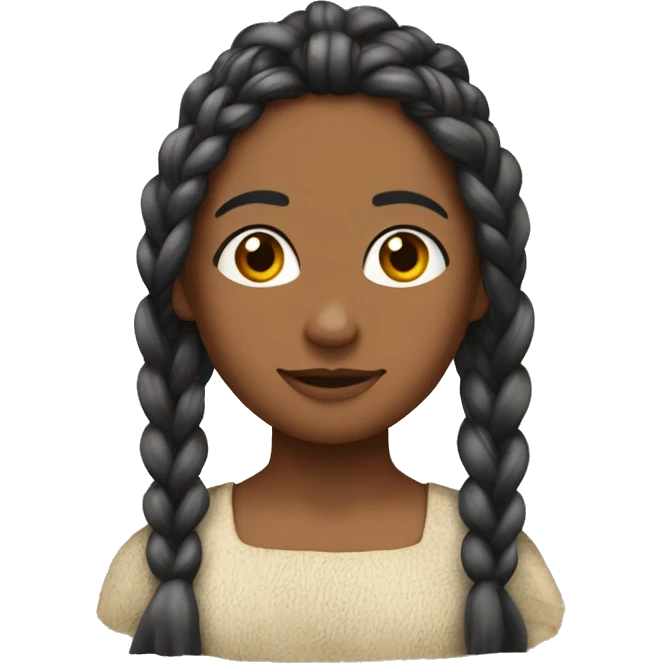 Granjera con trenza emoji