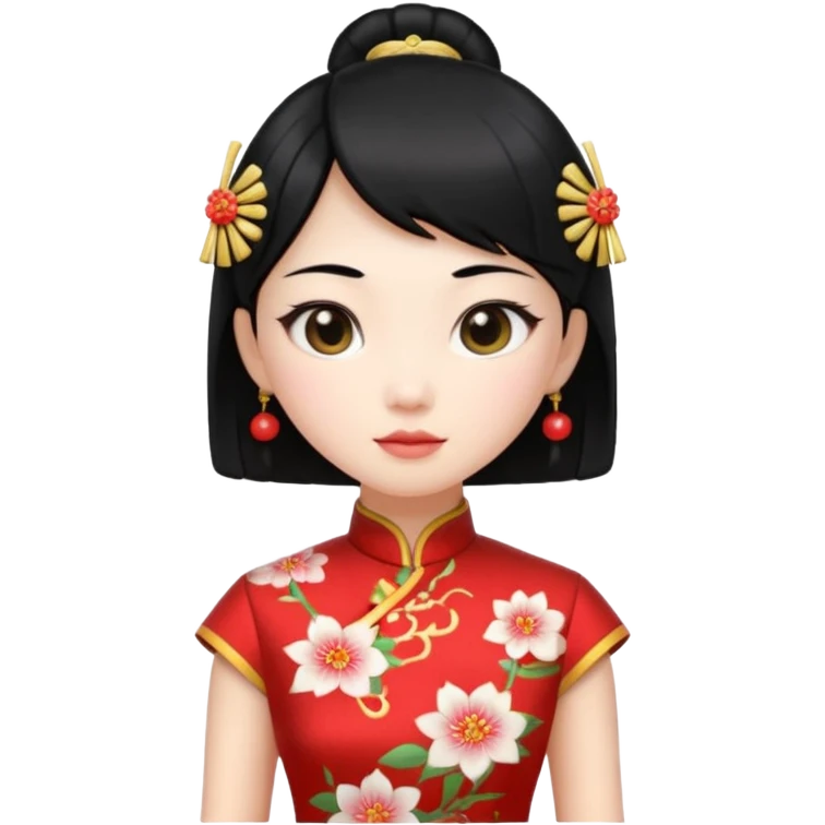 chinese alien, cheongsam
 emoji
