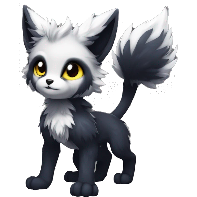 Anthro-Edgy-Cool-Dark-Contrast-Colors-Fantasy-Fur-Sona-Chibi-Shiny-Fakémon-Hybrid full body emoji