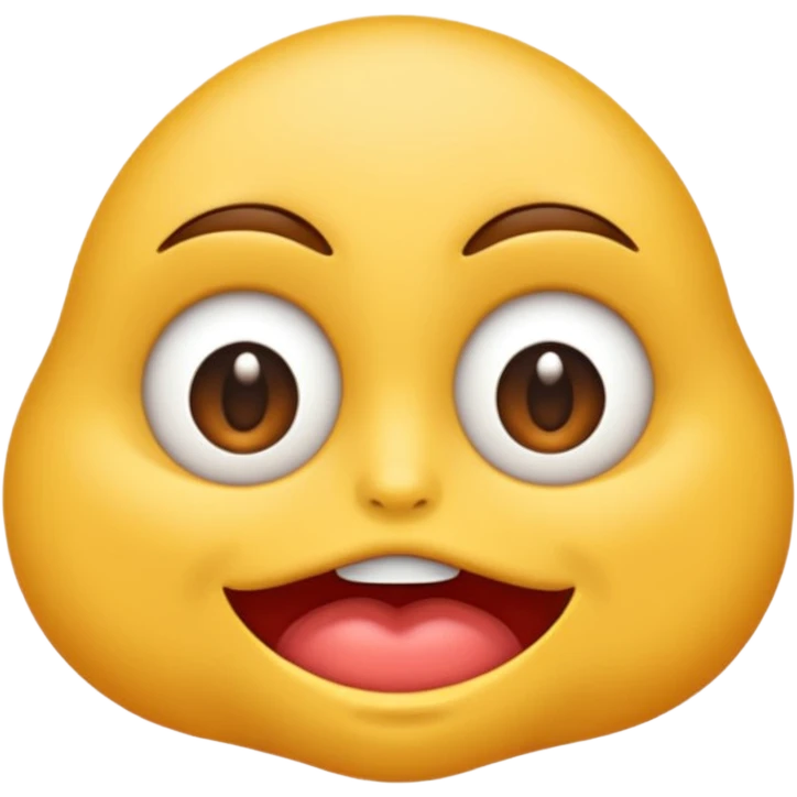 Je voudrais un emoji, yeux légèrement plissés, bouche qui fait une bise serrée avec des petits plis autour des lèvres emoji