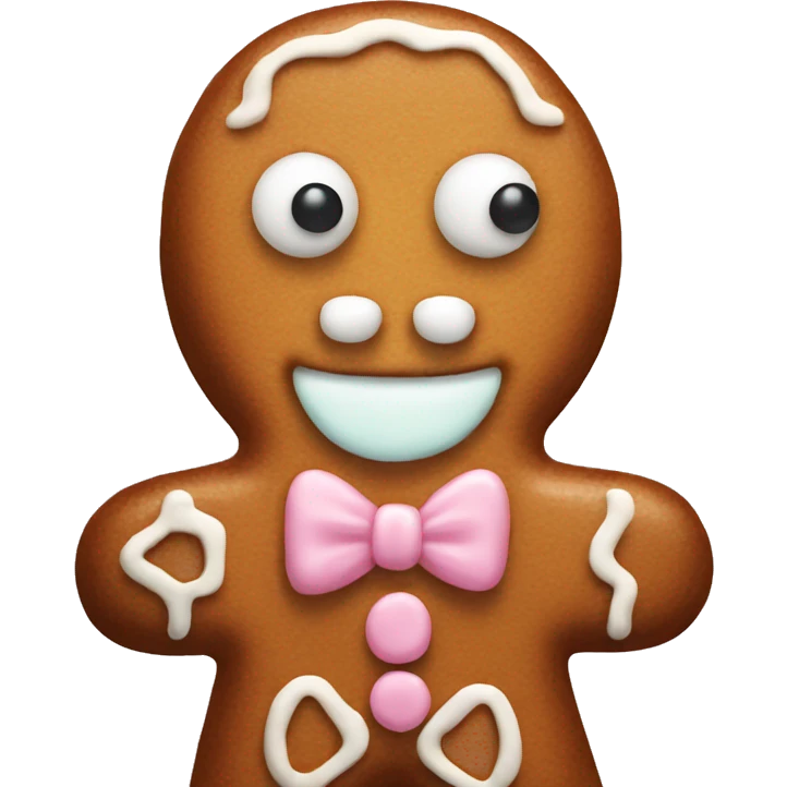 Pastel gingerbread man emoji