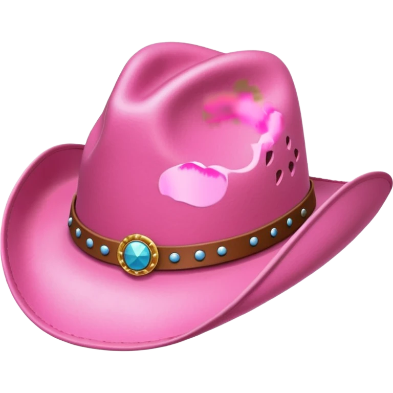 pink cowgirl hat emoji