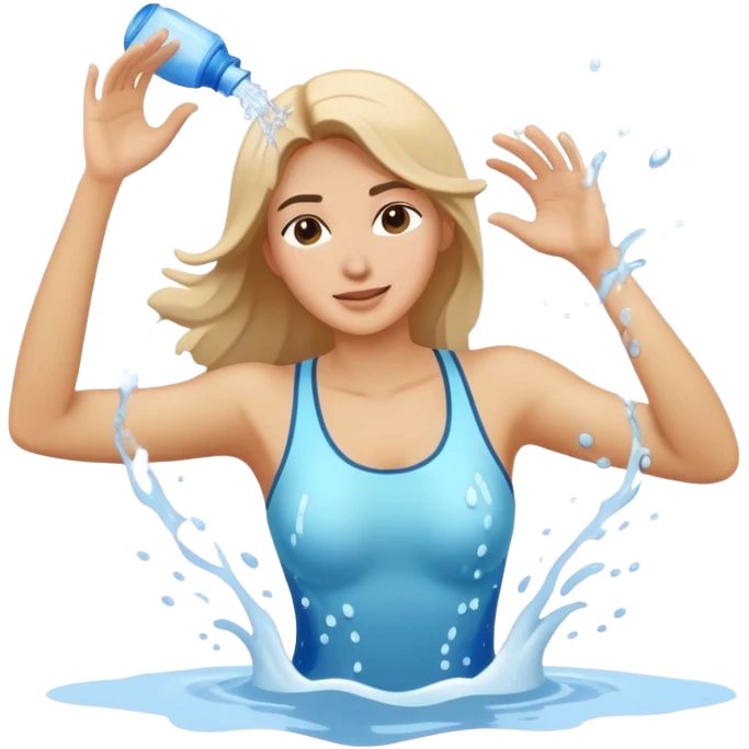 Woman splashing  emoji