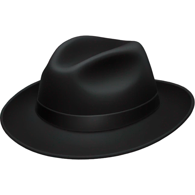 black hat,man emoji