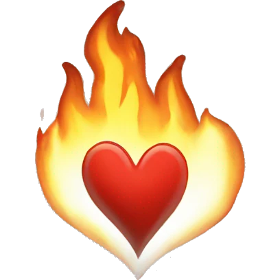 white burning heart emoji