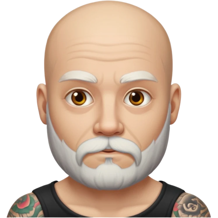   tattooed baldies with white bearded emoji