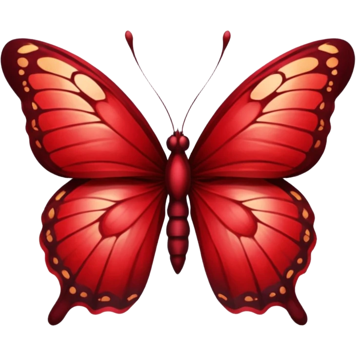 butterfly dark red gradient emoji
