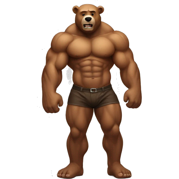 A muscular bear man emoji
