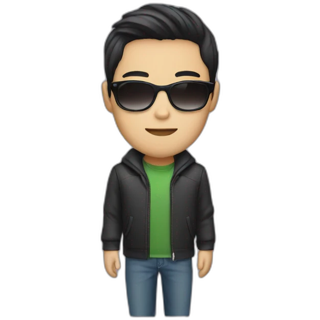 Japanese young man wearing sunglasses emoji
