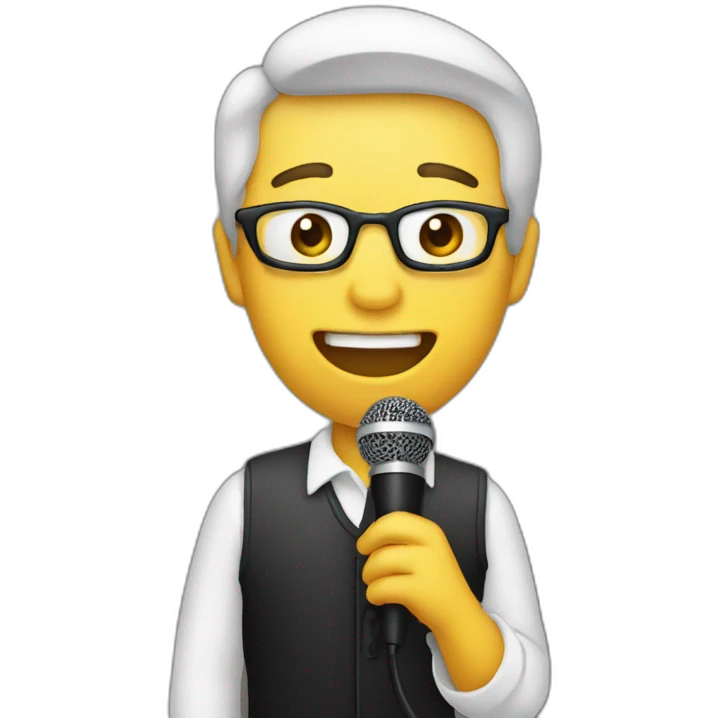 Someone is holding a mic emoji