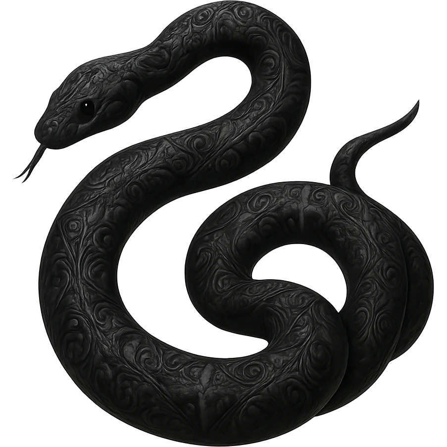 goth black snake emoji