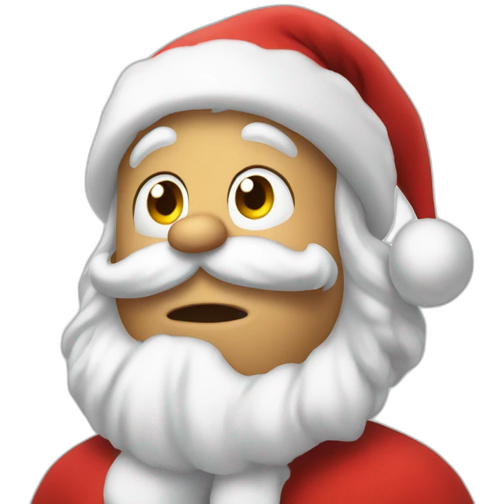 embarrassed santa emoji