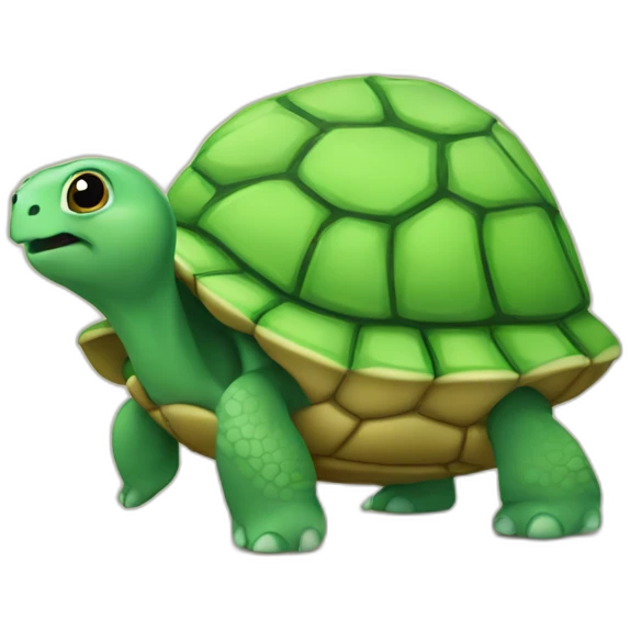 turtle carrying one big garlic on back emoji