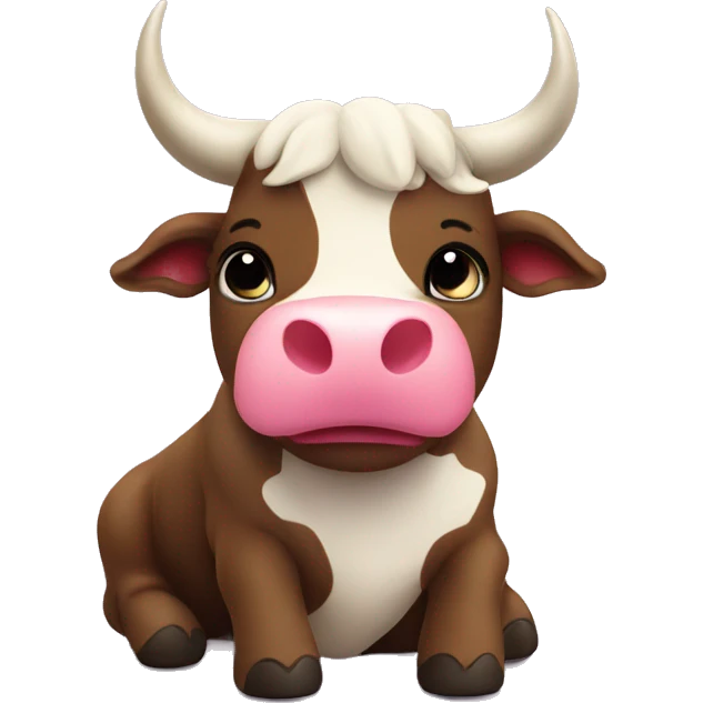 cute bull love hearts emoji