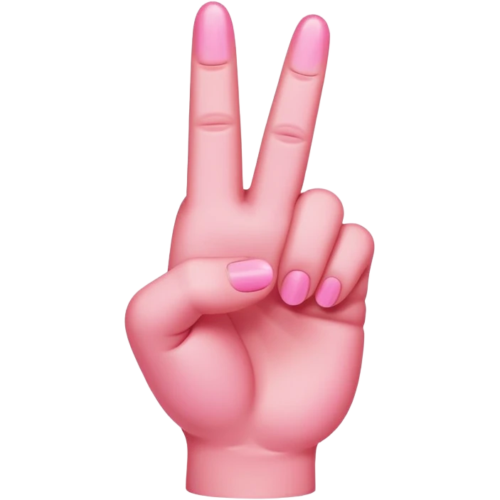 Pink middle finger emoji