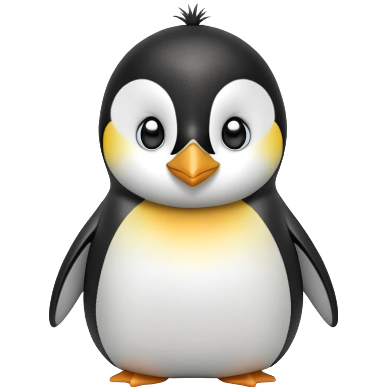 cinematic-cute-emperor-penguin-portrait-emoji,-head-tilted-playfully-and-inquisitively,-with-glossy,-pristine-plumage,-sparkling-eyes-filled-with-curiosity,-simplified-yet-irresistibly-adorable-features, black, large black eyes face emoji